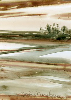 Farmland Julie Nusbaum Shawano WI watercolor on Yupo